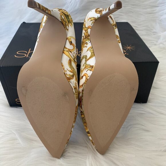 Erilyn Pointed Toe Pump Miami Print White - Picture 2 of 5